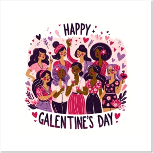 Cheers to Sisterhood: A Galentine's Day Celebration! Posters and Art